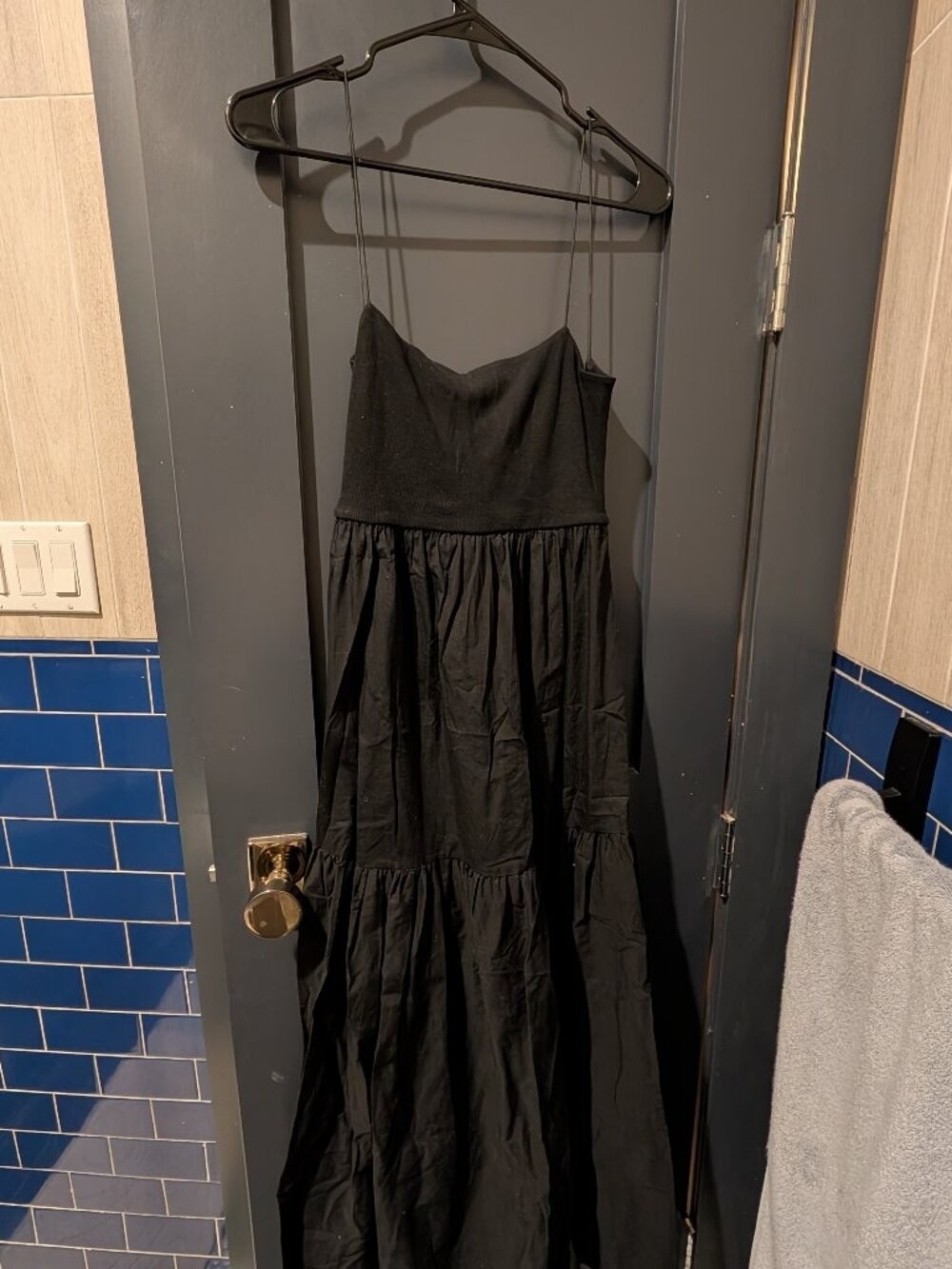 Zara Black Backless Maxi Dress